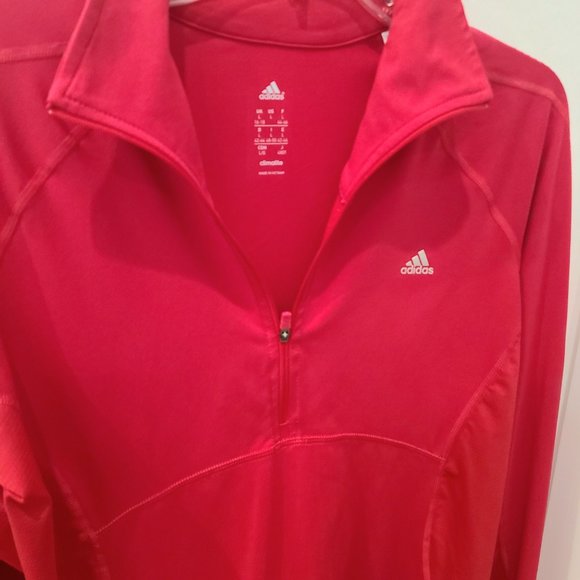 Adidas long sleeved pink athletic shirt...size large - Picture 3 of 4